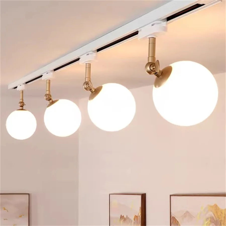 10W Nordic LED Track Light with G9 Glass Globe for Ceiling Spotlights ceiling light