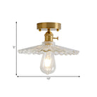 Illuminate Your Living Room With Industrial Charm: The Modern Brass Semi - Flush Ceiling Light