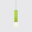 Olivia’s Modern Cylinder Pendant - Adjustable Hanging Light In Blue Or Green / 11 Warm