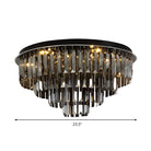 Crystal Symphony: Modern Layered Led Ceiling Light For Dining Rooms