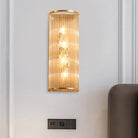 Modern Elegance Meets Warmth: Crystal Rod Wall Sconce Gold