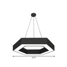 Modern Black Hexagonal Led Pendant Light