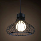 Catherine - Adjustable Industrial Pendant Light With Metal Cage (Various Shapes)