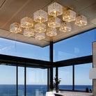 Anya’s Modern Crystal Chandelier - Square Design Ceiling Light