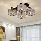 Anya’s Modern Crystal Chandelier - Square Design Ceiling Light