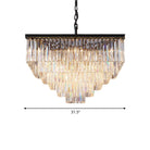 Ariel Cascading Crystal Elegance: Modern Chandelier (5 Tiers Or More) Chandelier