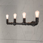 Embrace Industrial Charm And Ample Illumination: The 4 - Bulb Linear Pipe Wall Sconce Bronze Wall
