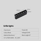 New Magnetic Track Light - Dimmable with Remote Control and 48V LED Ceiling Lamp grille light 6w / Warm white 3000K