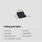 New Magnetic Track Light - Dimmable with Remote Control and 48V LED Ceiling Lamp fold grille 6w / Natural light 4000K