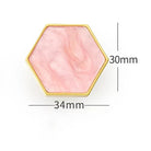 Modern Brass Shell Knobs – Colorful Cabinet Pulls for Wardrobes Dressers and Cupboards pink 34mm knob