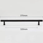 Gold and Black Solid Brass Handles – Straight Line Cabinet T-Bar and Wardrobe Pulls TB9013-B370 Handles