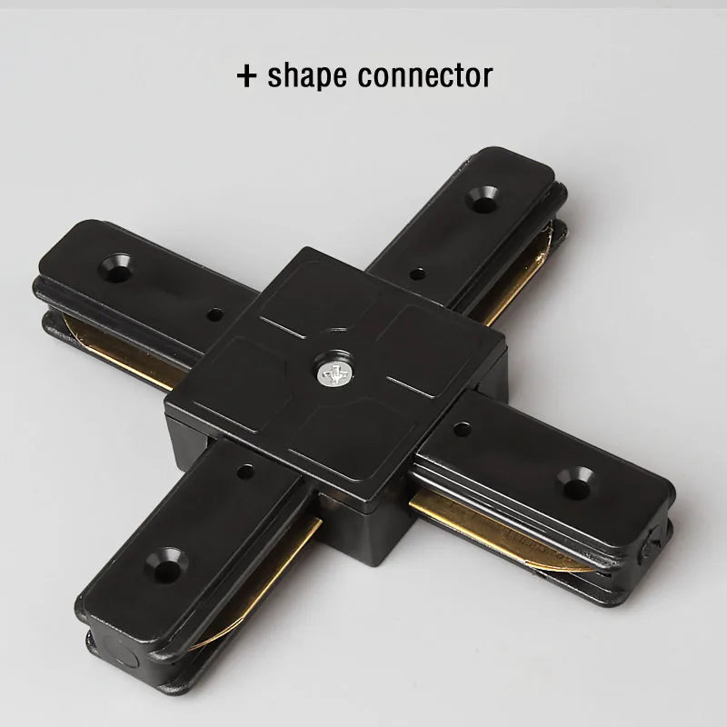 Led Track Light Rails 0.5M 2 Wire 3 Wire Connector Jointer Led Rail For Store Home Spotlight Lighting X Shape connector