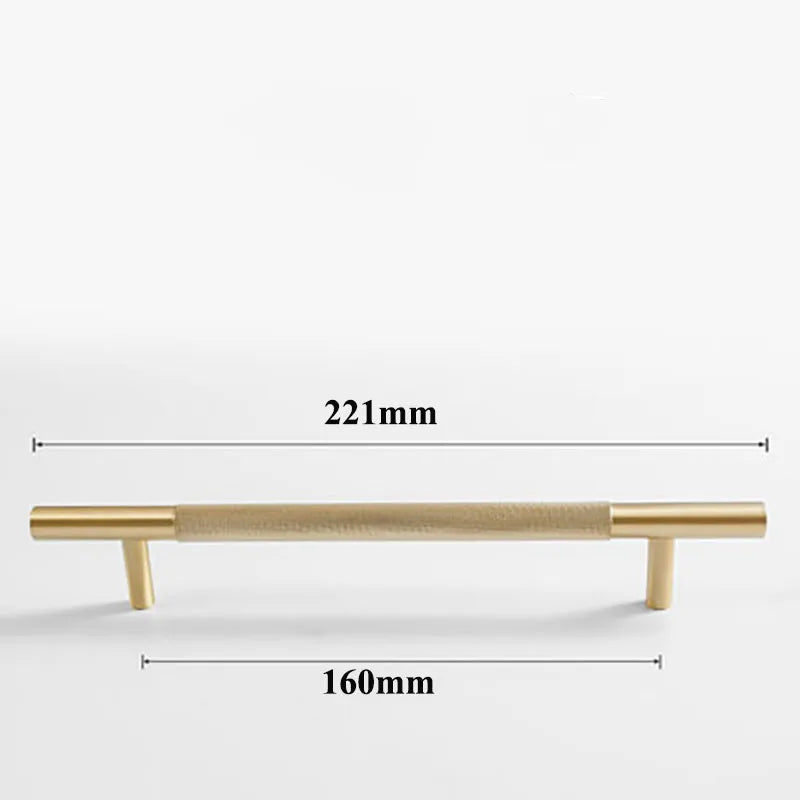 Brass Textured Cabinet Handles – Knurled Wardrobe Pulls and Drawer Knobs for Chest Drawers 9005-221 Handles