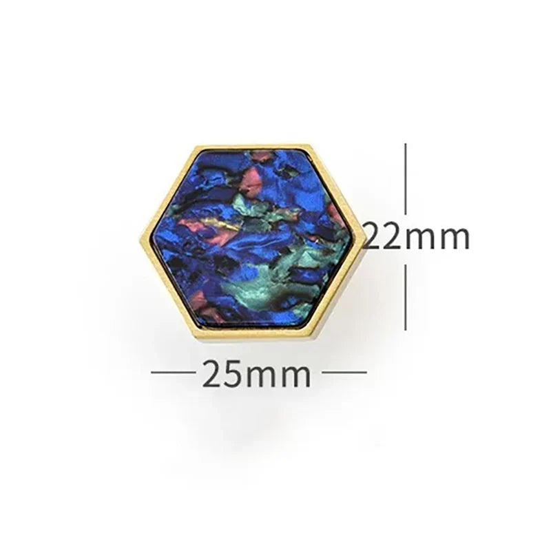 Modern Brass Shell Knobs – Colorful Cabinet Pulls for Wardrobes Dressers and Cupboards color 25mm knob