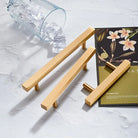 12x12mm Brass Wardrobe Handles – Modern Square Cabinet Pulls for Drawers and Dressers (50mm-380mm) Handles