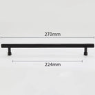 Gold and Black Solid Brass Handles – Straight Line Cabinet T-Bar and Wardrobe Pulls TB9013-B270 Handles