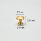 Modern Simple Solid Brass Cabinet Knobs – Wardrobe Handles and Kitchen Pulls 7 Knobs