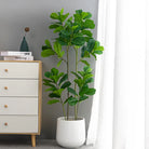 Dlight Decor 122cm Large Ficus Tree Branch with Tropical Rubber Leaves 122cm and 64cm