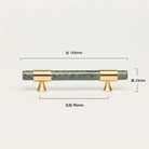 Natural Stone Cabinet Handles – Brass and Marble Wardrobe Knobs for Nordic Furniture green Handles