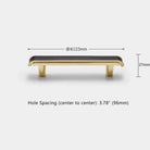 Black Leather and Gold Zinc Alloy Cabinet Handle – Luxury Drawer Pull for Wardrobes and Dressers (128mm) 96mm / CHINA
