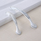 European Ivory White Cabinet Handle – Elegant Zinc Alloy Drawer Pulls for Dressers Closets and Cupboards (96mm) Handles