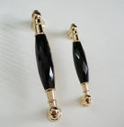 Modern Crystal Glass Drawer Handles – Gold and Black Cabinet Pulls for Dressers and Cupboards (96mm/128mm) Handles