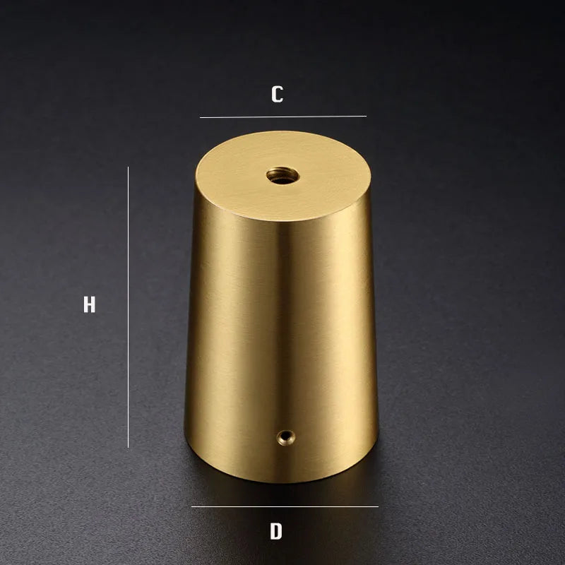 High Brass Cabinet Leg Covers – Gold Chair Cups and Table Feet Protectors for Furniture Cabinet Legs