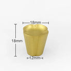 Solid Brass Flower Cabinet Knobs – Single Hole Drawer Handles for Wardrobes and Dressers 18x18x12mm knob