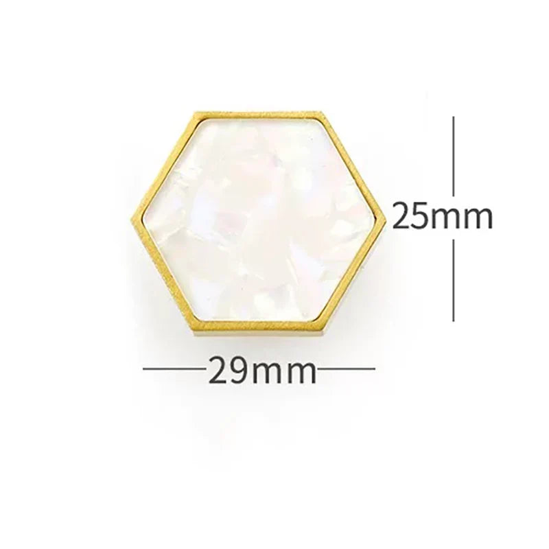 Modern Brass Shell Knobs – Colorful Cabinet Pulls for Wardrobes Dressers and Cupboards white 29mm knob