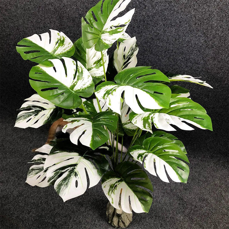Dlight Decor White Monstera Palm for Bold Floor Styling