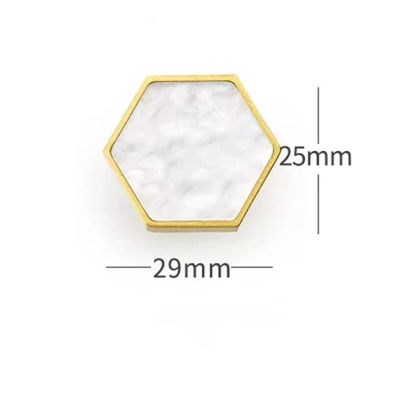 Modern Brass Shell Knobs – Colorful Cabinet Pulls for Wardrobes Dressers and Cupboards white B 29mm knob