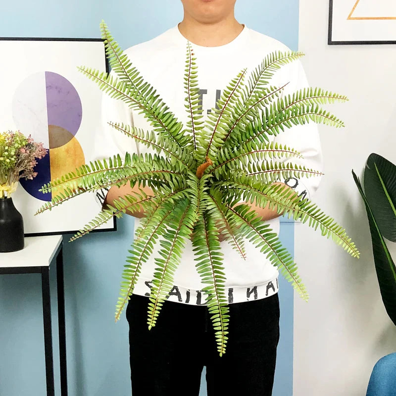 Dlight Decor 65cm Tropical Persian Palm Fern with Hanging Leaves M 50cm 24Leaves