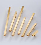 12x12mm Brass Wardrobe Handles – Modern Square Cabinet Pulls for Drawers and Dressers (50mm-380mm) Handles