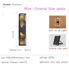 Anaïs’s Waterproof Solar Led Outdoor Light - Chic Garden And Street Lamps H100Cm Solar Panel Wall