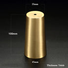 High Brass Cabinet Leg Covers – Gold Chair Cups and Table Feet Protectors for Furniture D45 C35 H100 Cabinet Legs