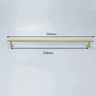 Knurled Brass Wardrobe Handles – Modern Kitchen Cabinet and Drawer Pull Bar Handles 345mm length Handles