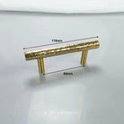 Hammered Brass Cabinet Handles – Light Gold Wardrobe Knobs and Drawer Pulls for American/Nordic Furniture TS0101 4.5