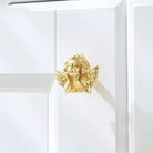Brass European Angel Cabinet Handles - Vintage Gold Knobs for Wardrobes Dressers and Drawers Knobs