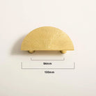 Round Brass Cabinet Handles and Knobs – Handmade Knurled Wardrobe Pulls 100mm half round