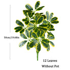 Dlight Decor Palm Plant for Natural Indoor Outdoor Charm 50cm 12Leaves Yellow