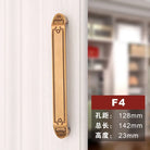 Antique Yellow Bronze Wardrobe Handles - Modern Zinc Alloy Drawer Knobs for Cabinets and Closets F4 128mm Handles