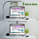 Double Head Led Clip Desk Lamp With Remote Control - Versatile Home And Office Lighting