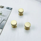 Knurled Brass Drawer Knobs – Textured Cabinet Handles and Furniture Pulls for Wardrobes 25x28mm knob