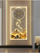Dlight Decor Wall Clock Lamp with Crystal Glow Wall Art