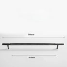 Black Knurled Brass Furniture Handles – Textured Drawer Knobs and Wardrobe Bar Pulls black 500mm Handles