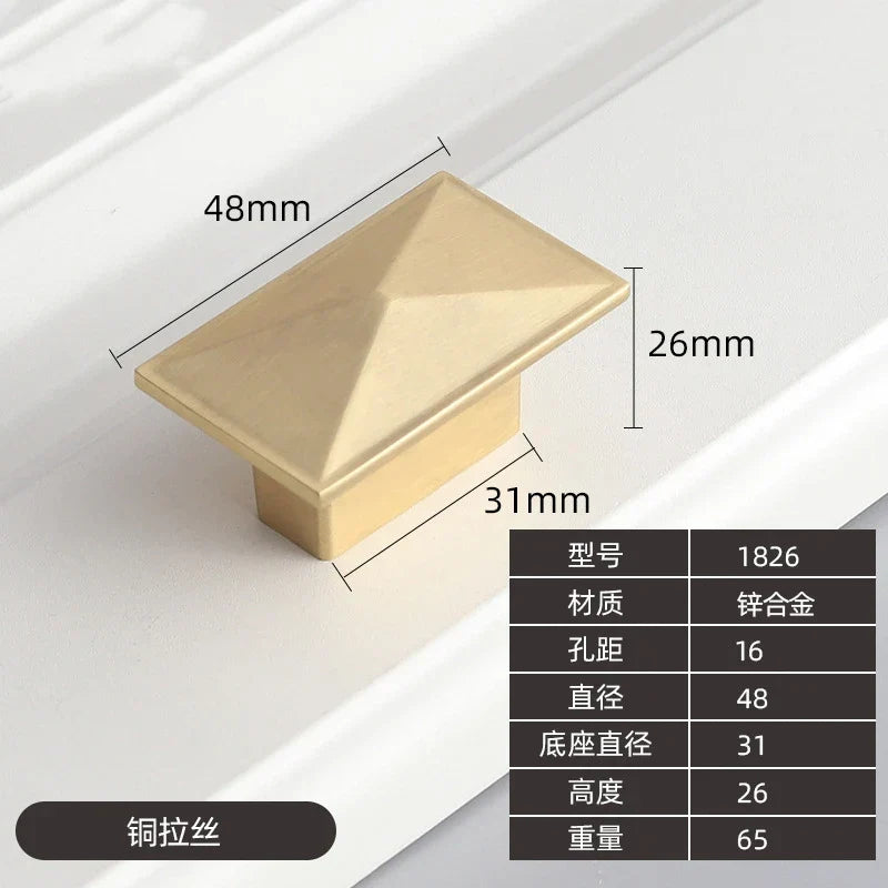 Modern Zinc Alloy Drawer Knobs - Single Hole Cabinet Handles for Dresser and Shoe Cabinets M Knobs