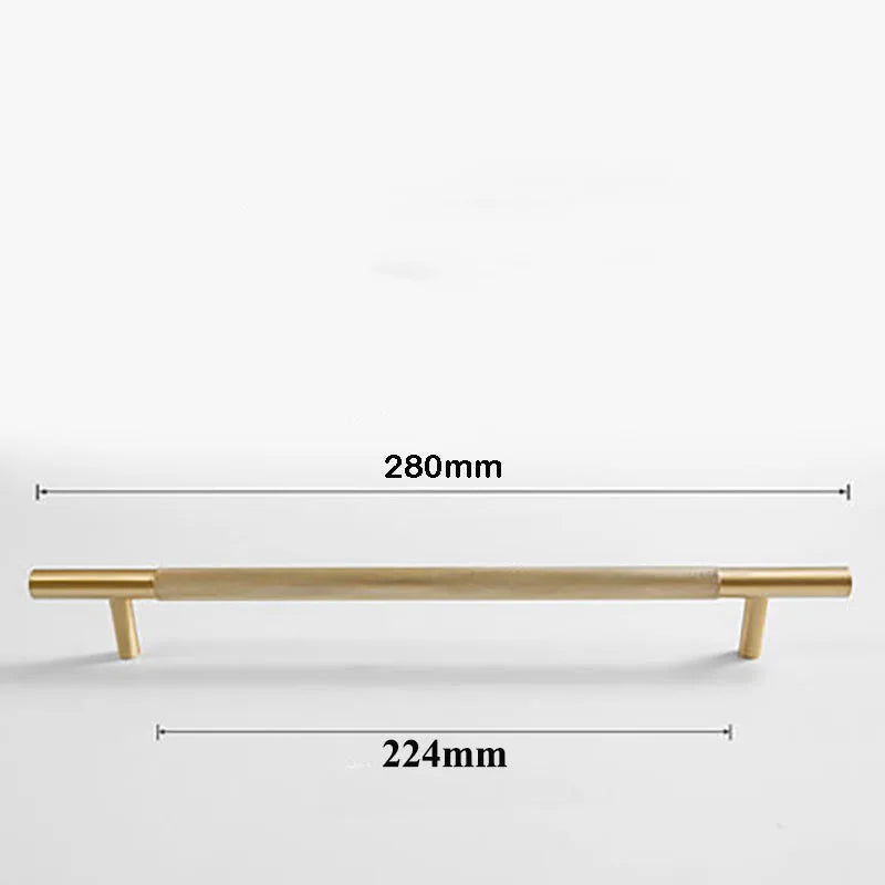 Brass Textured Cabinet Handles – Knurled Wardrobe Pulls and Drawer Knobs for Chest Drawers 9005-280 Handles