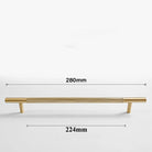 Cutting Diamond Knurled Brass Cabinet Handles – Textured Wardrobe Pulls and Drawer Knobs BB 280mm length Handles