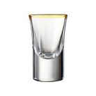 Dlight Decor 6pc Gold Rim Spirits Glass Set – Gilt Small Wine & Baijiu Cups 6pcs / 15ml
