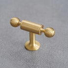 Satin Brushed Gold Brass Cabinet Handles – Modern Wardrobe and Drawer Knobs with French Style Handles